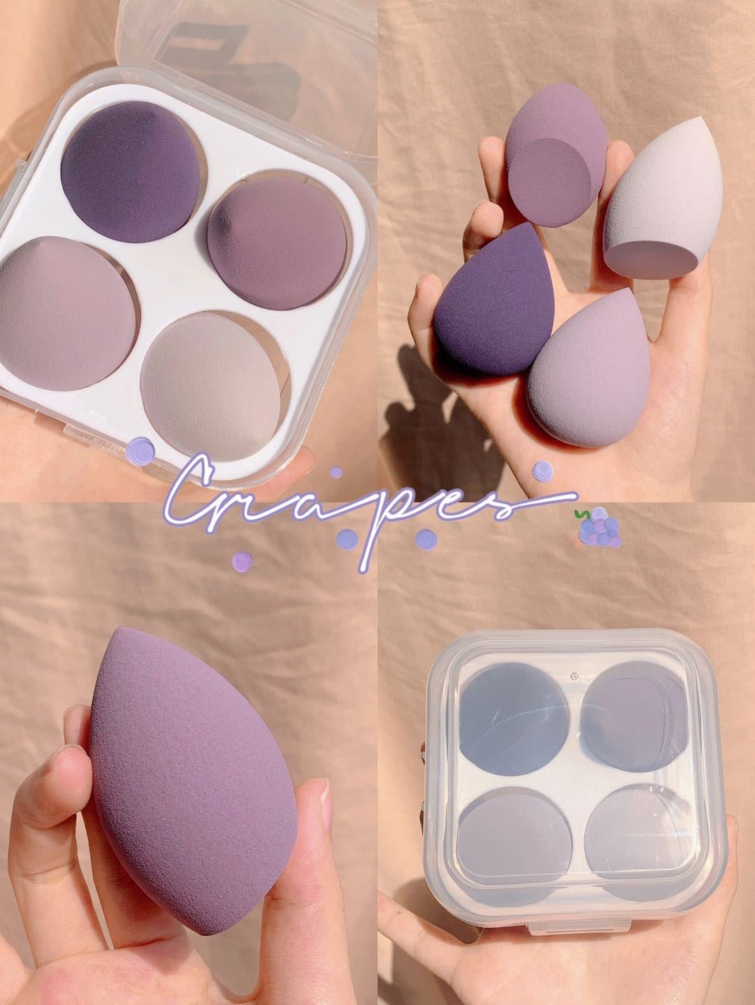 Pack de 4 Éponges Maquillage – Douceur & Précision en Série